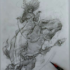 Скетч с динозавриком)