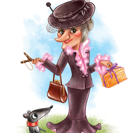 Шапокляк. Иллюстрирование карточек для детской игры