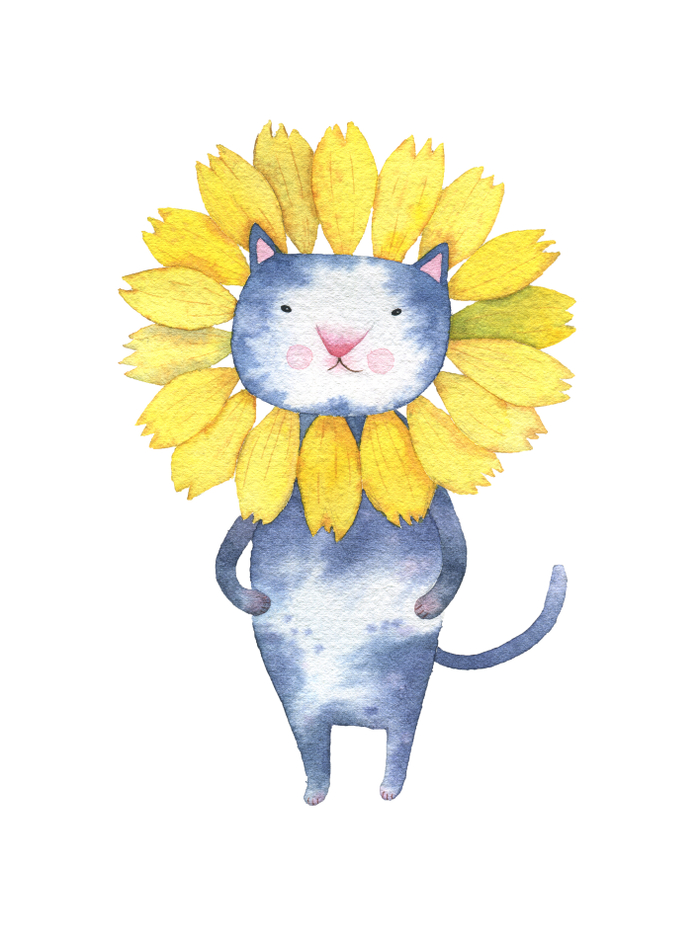 цветочный кот