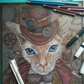 Кот Зайка в мире Стимпанка