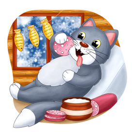 Счастливый кот