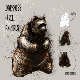 Персонаж для проекта «Darkness. Tree. Animals”