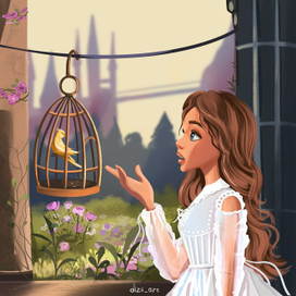 Девушка и птица