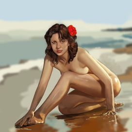 Девушка на пляже