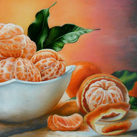 Картина, маслом, Мандарины