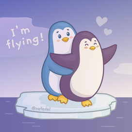 Пингвины на льдине