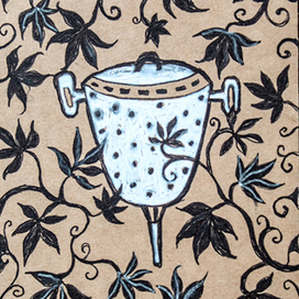 умывальник зарос виноградом