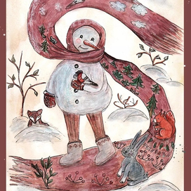 Снежик и лесной шарф