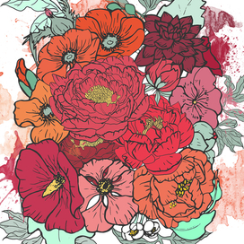 Яркий букет