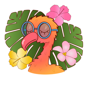 Фламинго в очках