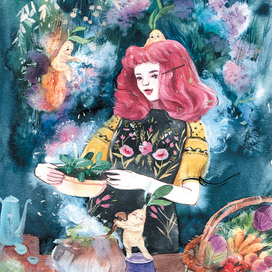 Иллюстрация для метафорических карт "Зеркало Мамы Шамана"