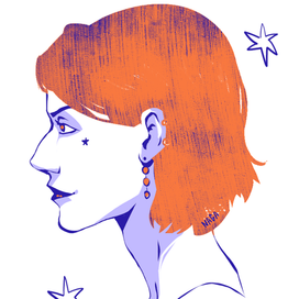 Портрет девушки в профиль