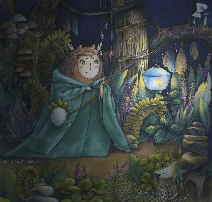 Лесной зверик в ночи