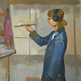 этюдная работа маслом