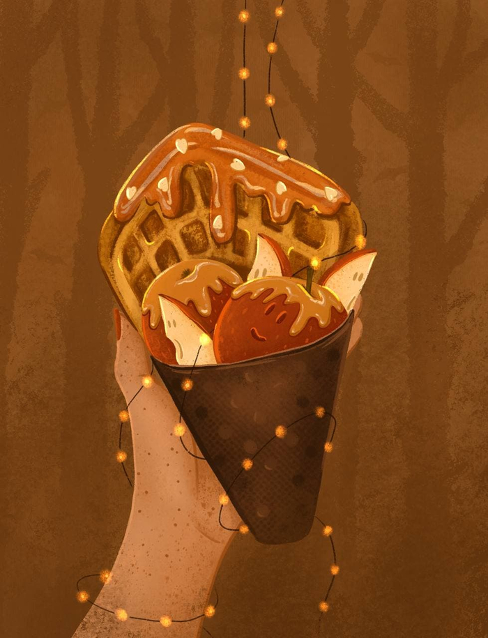 Осенний вафли