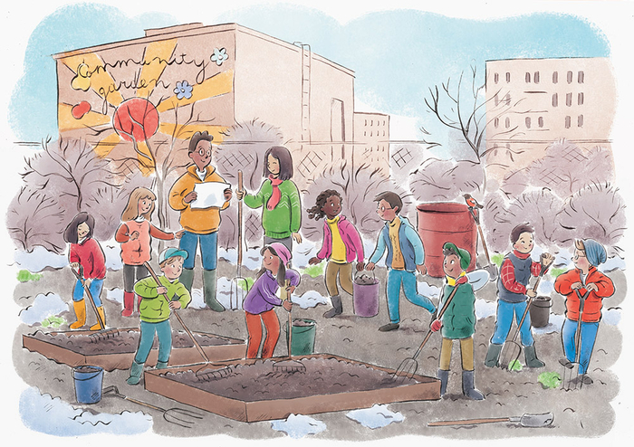 огород весной