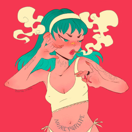 в дыму