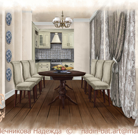 Интерьер  кухни.