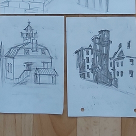 набросок здании