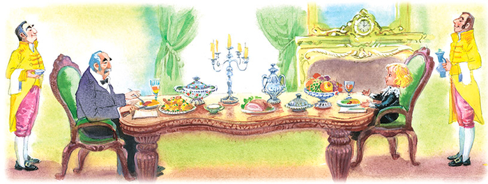 Обед маленького лорда с графом Доринкортом