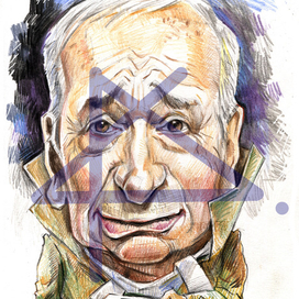 Шарж на Валентина Гафта