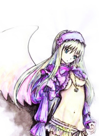 фиолетовая с крылышками