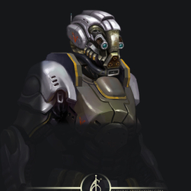 Soldier helmet, portrait