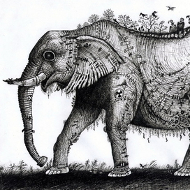 слон умер. но он об этом не знает, потому что большой.