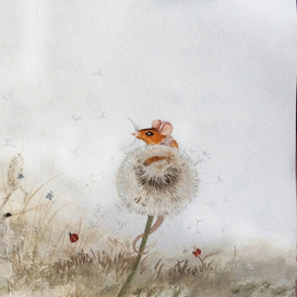 титульный разворот.сказка Бианки "лис и мышонок"