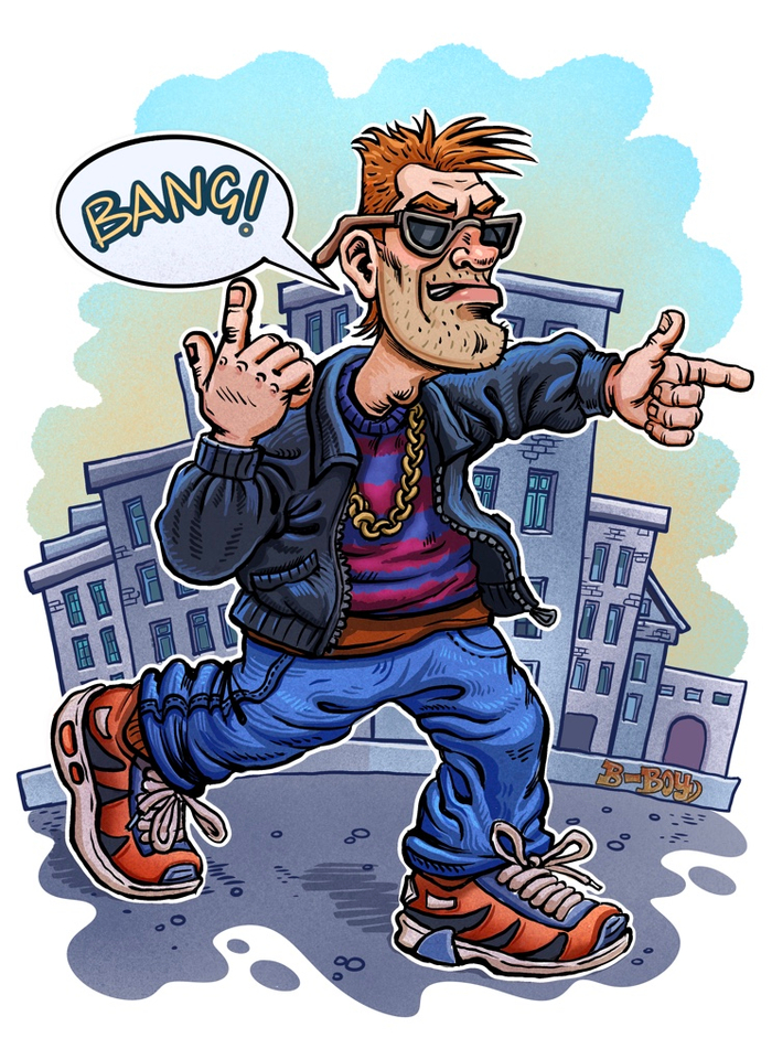 Бандит идет по городу