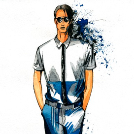 Эскиз модели одежды