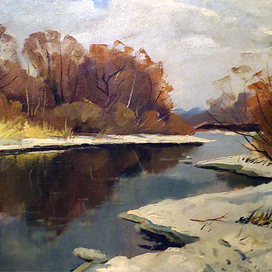 Река Олекте.Этюд.