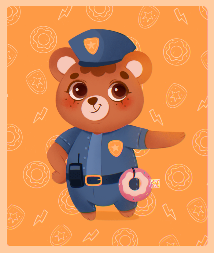 Мишка на страже порядка 