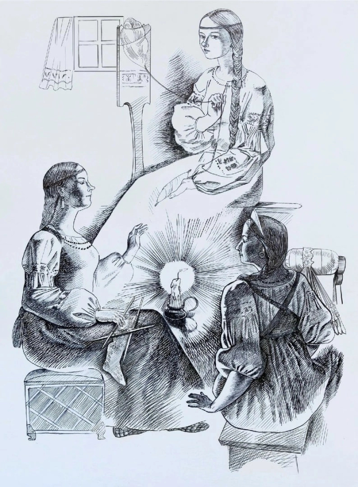 Василиса Прекрасная иллюстрация к книге ,,сказки народов России,, 