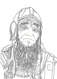 старый летчик (илл. к моей книге "Фаранг")