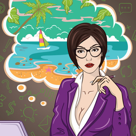 Dreams ( fashion  glamor illustration girl woman люди человек женщина фэшн иллюстрация девушка гламур )