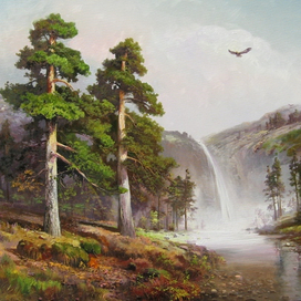 Над водопадом