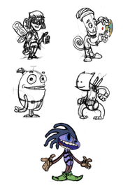 Эскизы персонажей 1