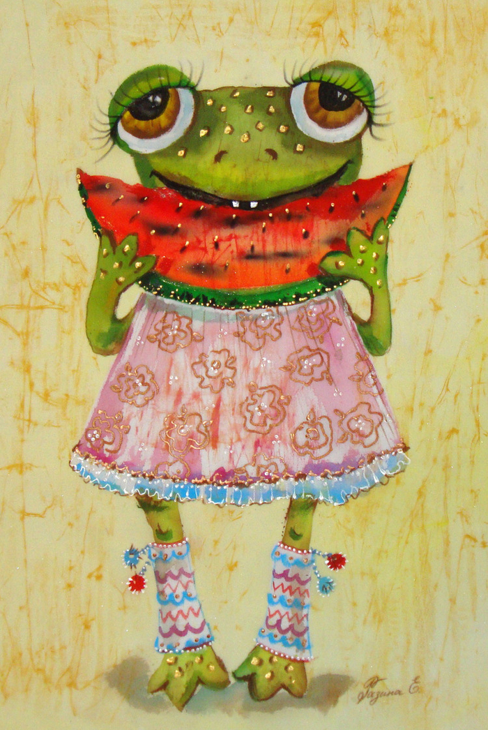 Лягуха "Любительница арбузов"