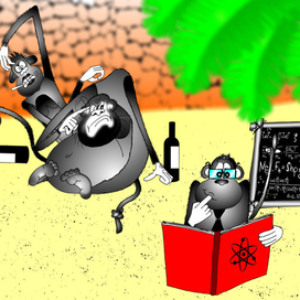 Иллюстрация к басне Эзопа про обезьяньего сына