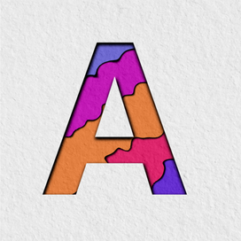 Буква Paper art