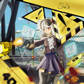 2д тян с пушкой