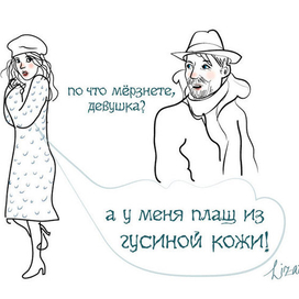 плащ из гусиной кожи