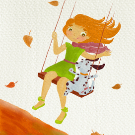 Девочка на качеле