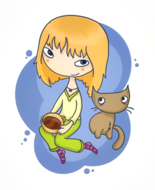 Девочка и кот