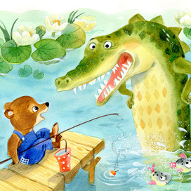 Он раскрыл пасть и сказал хриплым голосом.