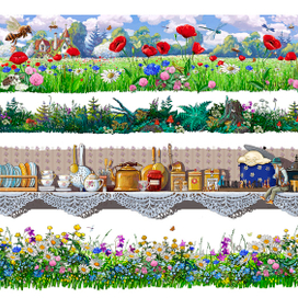 Полосы для оформления разворотов, верх или низ.