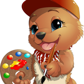 Мишка художник