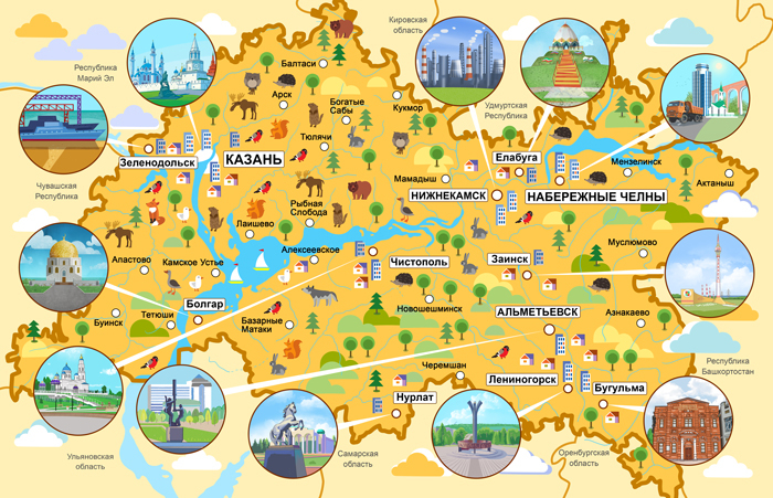 Карта для учебного пособия