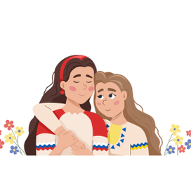  Русская девушка дружит с Украинской девушкой. 